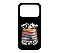 Custodia per iPhone 17 Pro Prenota Mom Cat Lover Just Me My Book And My Cat