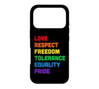Custodia per iPhone 17 Pro Pride Love Equality Rainbow LGBTQ Parole colorate