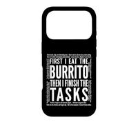 Custodia per iPhone 17 Pro Prima mangio il burrito, poi faccio i compiti.