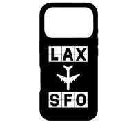 Custodia per iPhone 17 Pro Progettazione del codice di viaggio del percorso dell'aereo LAX SFO