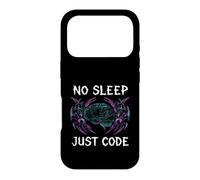 Custodia per iPhone 17 Pro Programmer Hacker No Sleep Just Code Cyberpunk Brain