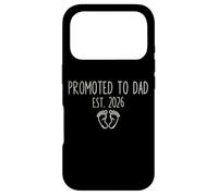 Custodia per iPhone 17 Pro Promosso a papà Est. 2026 con grafica Baby Feet