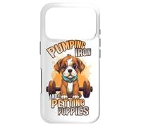 Custodia per iPhone 17 Pro Pumping Iron and Petting Puppies Body Building