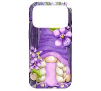 Custodia per iPhone 17 Pro Purple Flower Gnome With Lavender Violet Lilac Shabby Chic
