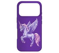 Custodia per iPhone 17 Pro Purple Unicorn Pegasus - Pixel Art Magic per bambini e ragazzi