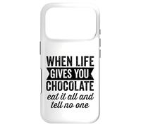 Custodia per iPhone 17 Pro Quando la vita ti dà cioccolato mangia tutto e non dire a nessuno