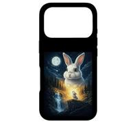 Custodia per iPhone 17 Pro Rabbit Howling to The Moon Vintage Funny Rabbit