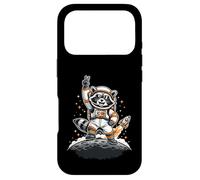 Custodia per iPhone 17 Pro Raccoon Astronaut On The Moon With Rocket Retro Space Iconic