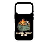 Custodia per iPhone 17 Pro Raccoon in Fire Dumpster Humour sopravvive ai tempi difficili