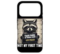 Custodia per iPhone 17 Pro Raccoon Mugshot Trash Panda nei guai non è la mia prima volta