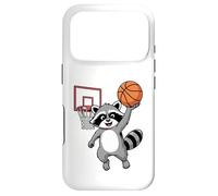 Custodia per iPhone 17 Pro Raccoon Playing Sports Wild Animal Raccoon Basketball