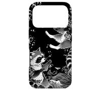 Custodia per iPhone 17 Pro Raccoon Samurai Duel: Ukiyo-e Battles Stampa artistica giapponese