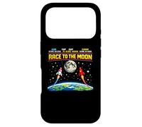 Custodia per iPhone 17 Pro Race To The Moon Retro Arcade Space USA vs Cina