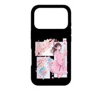 Custodia per iPhone 17 Pro Ragazza anime, Comic Core in stile manga, Vento divino, Kanji Shodo