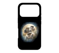 Custodia per iPhone 17 Pro Ragni saltatori Gold Moon Kawaii Chibi Ragni aerografo