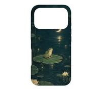Custodia per iPhone 17 Pro Rana Moonlit Stagno Ninfea Art
