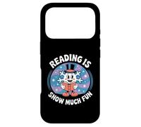 Custodia per iPhone 17 Pro Reading Is Snow Much Fun Snowflake Book Lovers Tema invernale