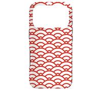 Custodia per iPhone 17 Pro Red Arches Semicircles Mountains Geometric Pattern