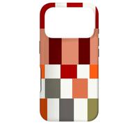 Custodia per iPhone 17 Pro Red Color Block Checkered Checker Abstract Checkerboard