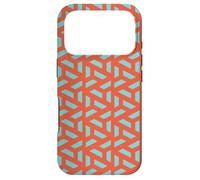 Custodia per iPhone 17 Pro Red Orange Blue Triangle Zigzag Line Tessellation Pattern