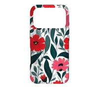 Custodia per iPhone 17 Pro Red Poppy Botanical Bold Flowers Floreale