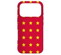 Custodia per iPhone 17 Pro Red Yellow Grid Star Line Stripe China Flag Peking Pattern