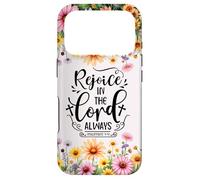 Custodia per iPhone 17 Pro Rejoice In the Lord Always Bible Verse 4:4 Christian Faith