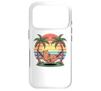 Custodia per iPhone 17 Pro Relaxing capybara, Sunset, Palm tree, Summer capy vacation
