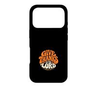 Custodia per iPhone 17 Pro Rendete grazie al Signore Salmo 107:1 Retro Christian