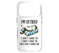 Custodia per iPhone 17 Pro Retirement Cat Coffee Not My Problem Im Retired Dont Have To