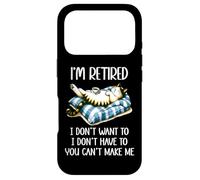 Custodia per iPhone 17 Pro Retirement Not My Problem Im Retired Dont Have To Cat Coffee