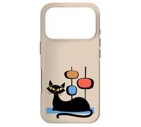 Custodia per iPhone 17 Pro Retro Atomic Age Mid-Century Cat Vintage Space Modern Design