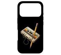 Custodia per iPhone 17 Pro Retro Cassette e Matita Divertente 80s 90s Mixtape Nostalgia