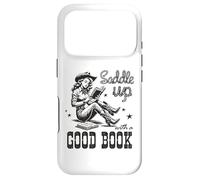 Custodia per iPhone 17 Pro Retro Cowgirl ReadingTee Saddle Up con un buon libro western