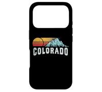 Custodia per iPhone 17 Pro Retro Style Colorado Vintage Rocky Mountains & Sun