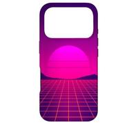 Custodia per iPhone 17 Pro Retro Sunset Horizon Minimal Synthwave Paesaggio