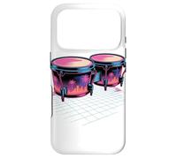 Custodia per iPhone 17 Pro Retrò Synthwave Suonatore Di Bongo Bongos
