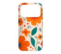 Custodia per iPhone 17 Pro Retro Vintage Motivo Floreale Arancione Boho Hippie Garden