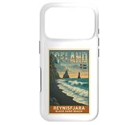 Custodia per iPhone 17 Pro Reynisfjara Black Sand Beach Islanda Vintage Art Graphic