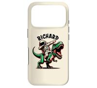 Custodia per iPhone 17 Pro Richard Dabbing Astronauta su un cartone animato dinosauro