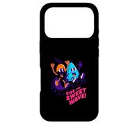 Custodia per iPhone 17 Pro Ride The Sweet Wave, motivo retrò fluorescente a forma di frutta surfata