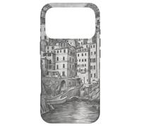 Custodia per iPhone 17 Pro Rio Maggiore Cinque Terre La Spezia Italia disegno vintage