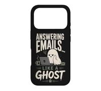 Custodia per iPhone 17 Pro Rispondere alle e-mail come un fantasma divertente ufficio di Halloween