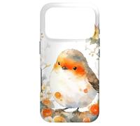 Custodia per iPhone 17 Pro Robin Bird europeo pettirosso floreale arancione bosco