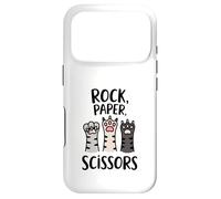 Custodia per iPhone 17 Pro roccia, carta, forbici, gatto, zampe, illustrazione