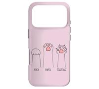 Custodia per iPhone 17 Pro Rock Paper Scissors Cat Paws Gioco a mano Cute Paw Funny Cat