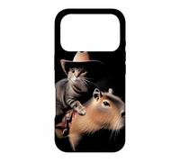 Custodia per iPhone 17 Pro Rodeo Kitten Wrangler Bizzarro Capibara Mount Western Cat