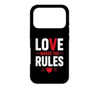 Custodia per iPhone 17 Pro Romantic Couple Quote Valentine's Day Love Makes The Rules