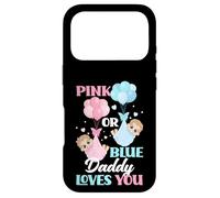 Custodia per iPhone 17 Pro Rosa o Blu Daddy Loves You Gender Reveal Party