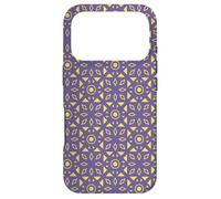 Custodia per iPhone 17 Pro Royal Purple Yellow Triangle Circle Dots Round Art Pattern